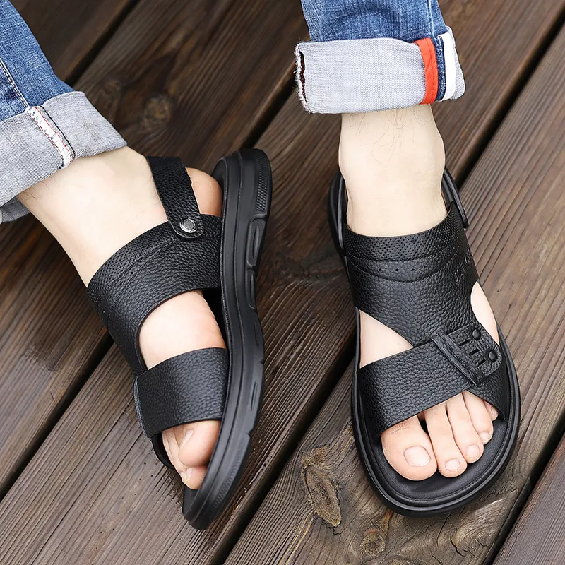 Sonno Beach Sandals Men Black/Brown-5