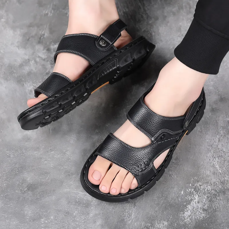 Sonno Beach Sandals Men Black/Brown-4