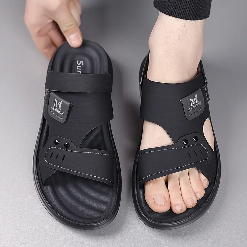 Sonno Beach Sandals Men Black/Brown-2