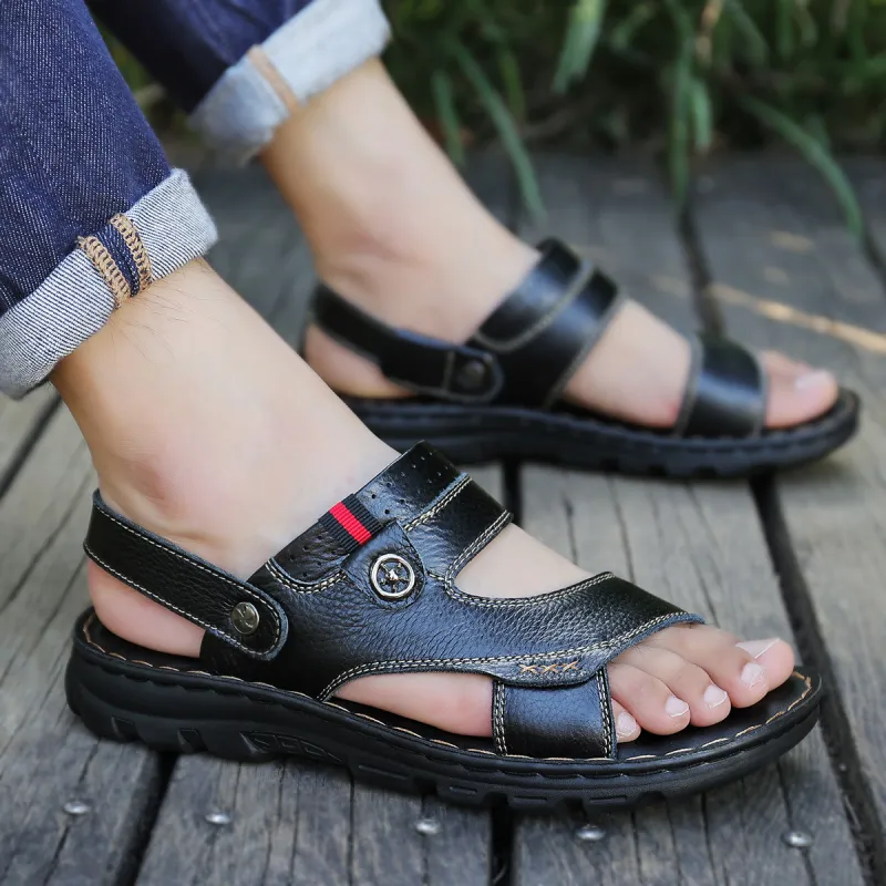 Sonno Beach Sandals Men Brown/Black-16