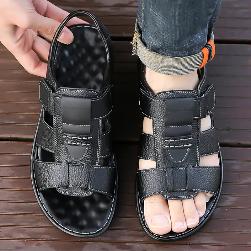 Sonno Beach Sandals Men Brown, Black-8