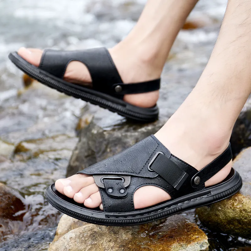 Sonno Beach Sandals Men Black/Gray-3