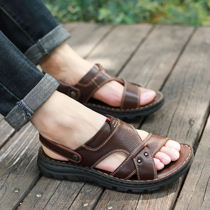 Sonno Beach Sandals Men's Dark Brown-2