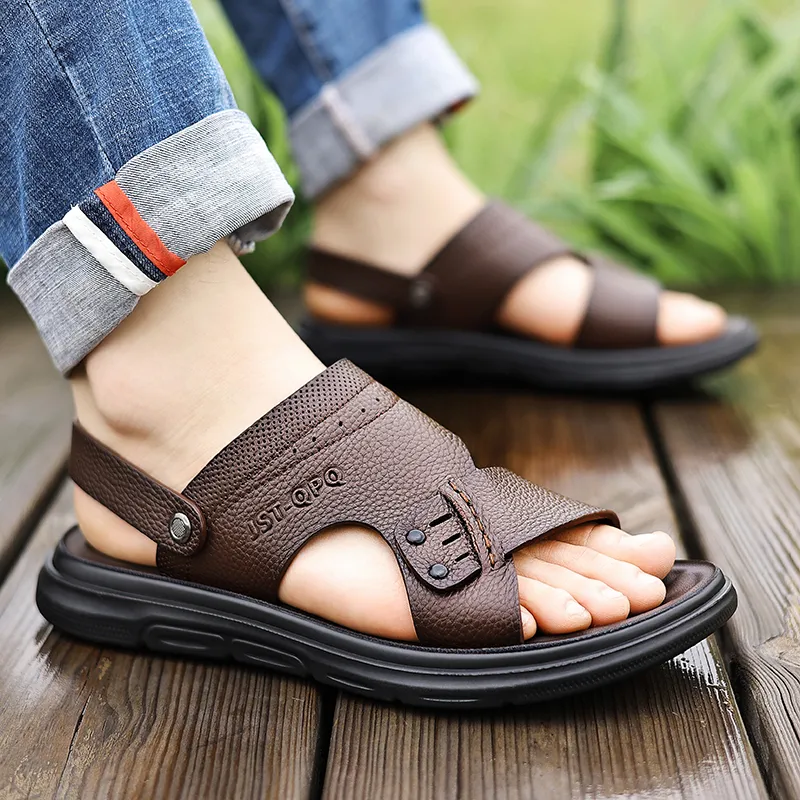 Sonno Beach Sandals Men Black/Brown-10