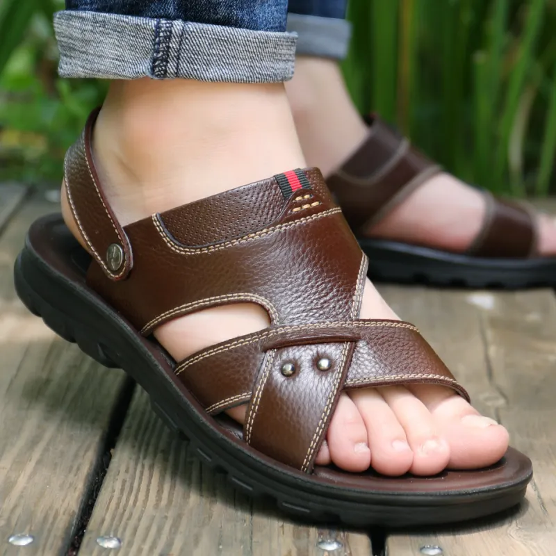 Sonno Beach Sandals Men Brown/Black-5