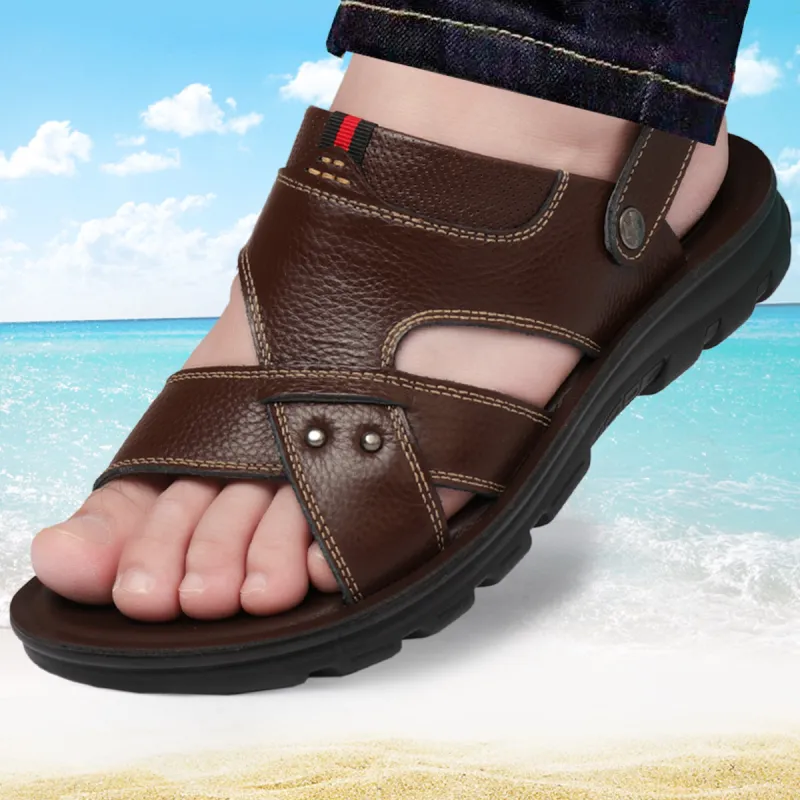 Sonno Beach Sandals Men Brown/Black-6