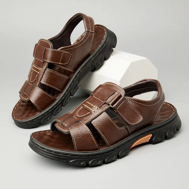 Sonno Beach Sandals Men Brown, Black-2