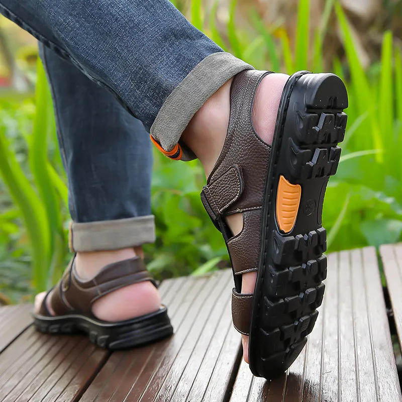 Sonno Beach Sandals Men Brown, Black-5