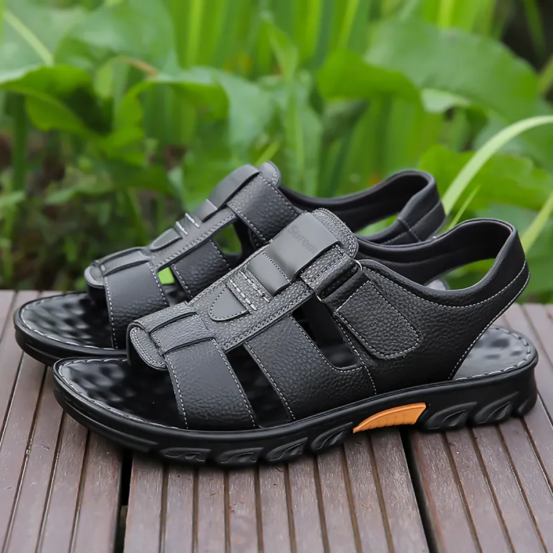Sonno Beach Sandals Men Brown, Black-11