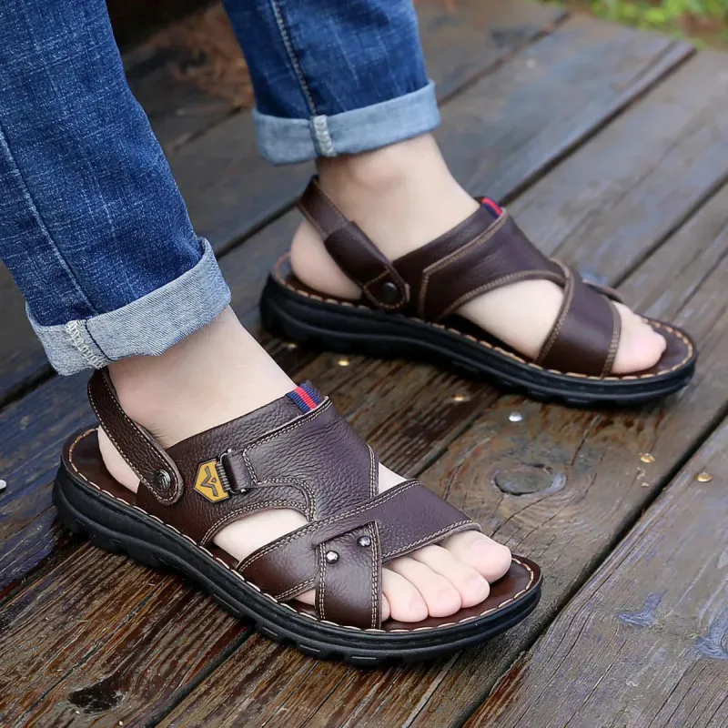Sonno Beach Sandals Men Brown/Black-4