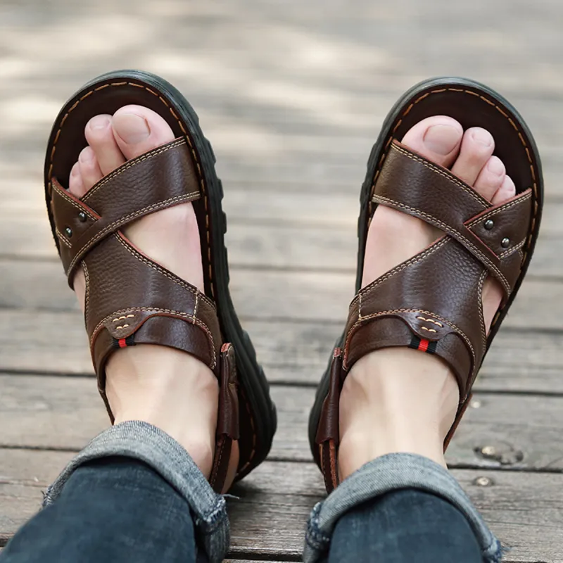 Sonno Beach Sandals Men's Dark Brown-3