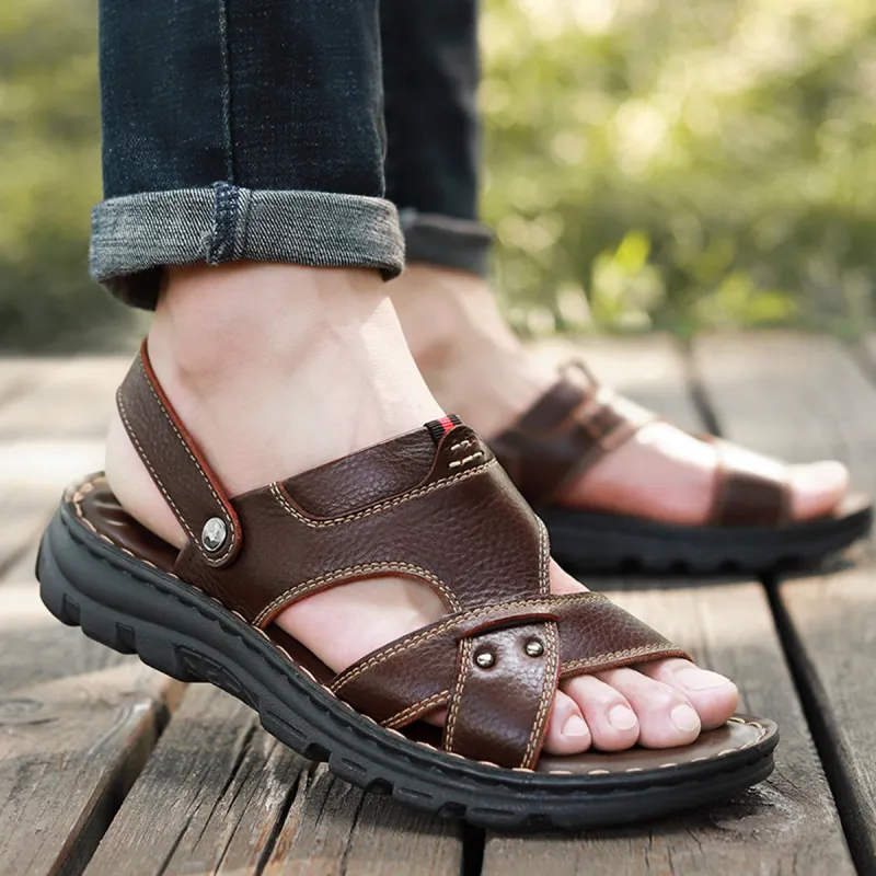 Sonno Beach Sandals Men's Dark Brown-1