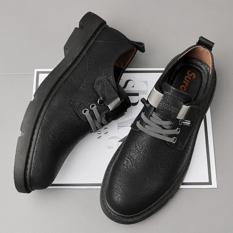 Sonno Men's Casual Shoes Men Low Top Black/Brown-4