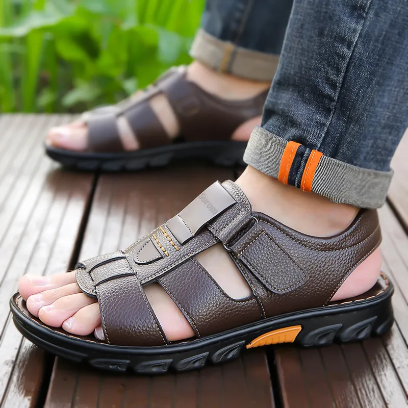 Sonno Beach Sandals Men Brown, Black-4
