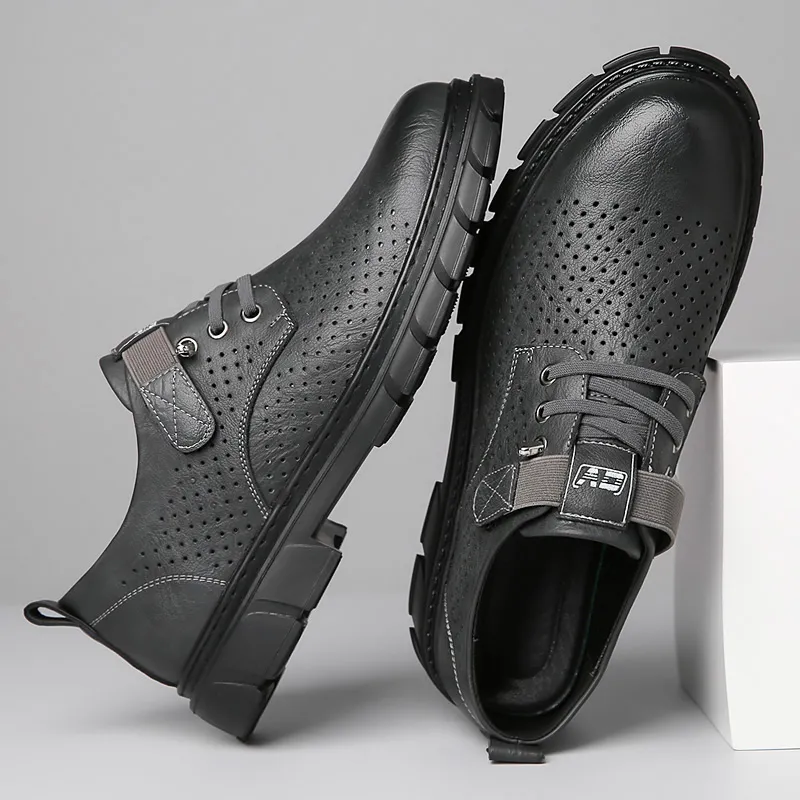 Sonno Men's Casual Shoes Men Low Top Black/Brown-3