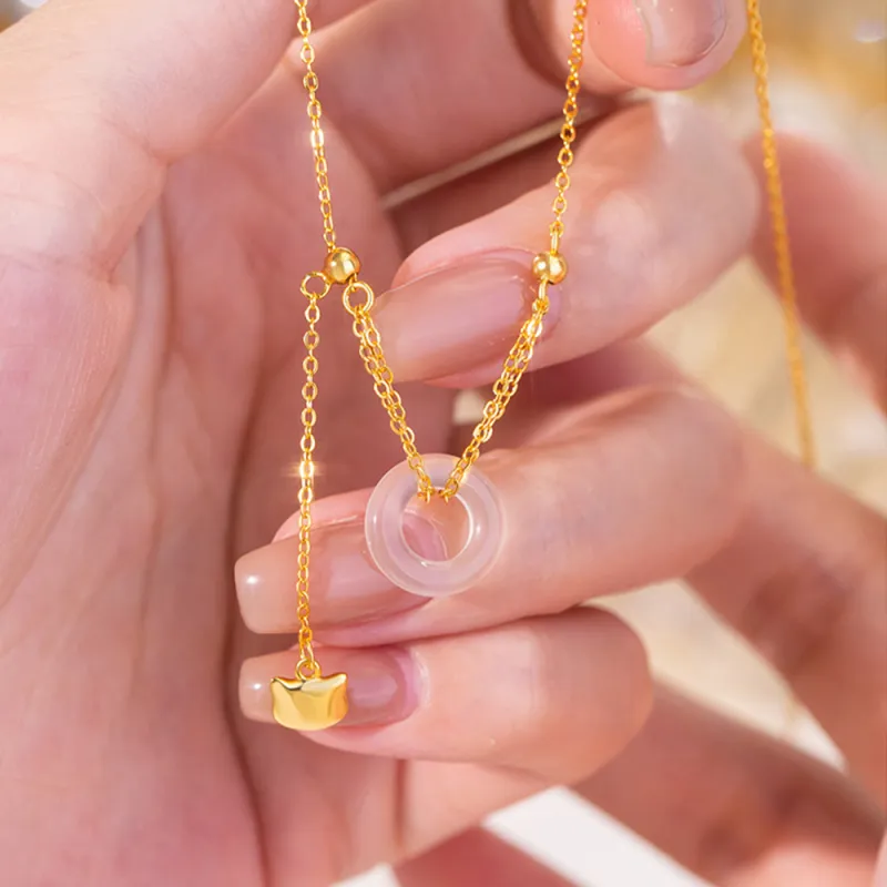 Suddenly Lucky Chalcedony Necklaces Women's-3