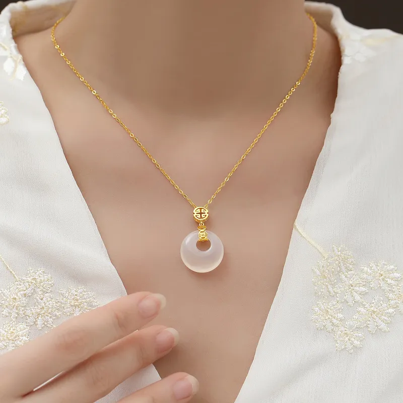 Suddenly Lucky Chalcedony Necklaces Women's-1