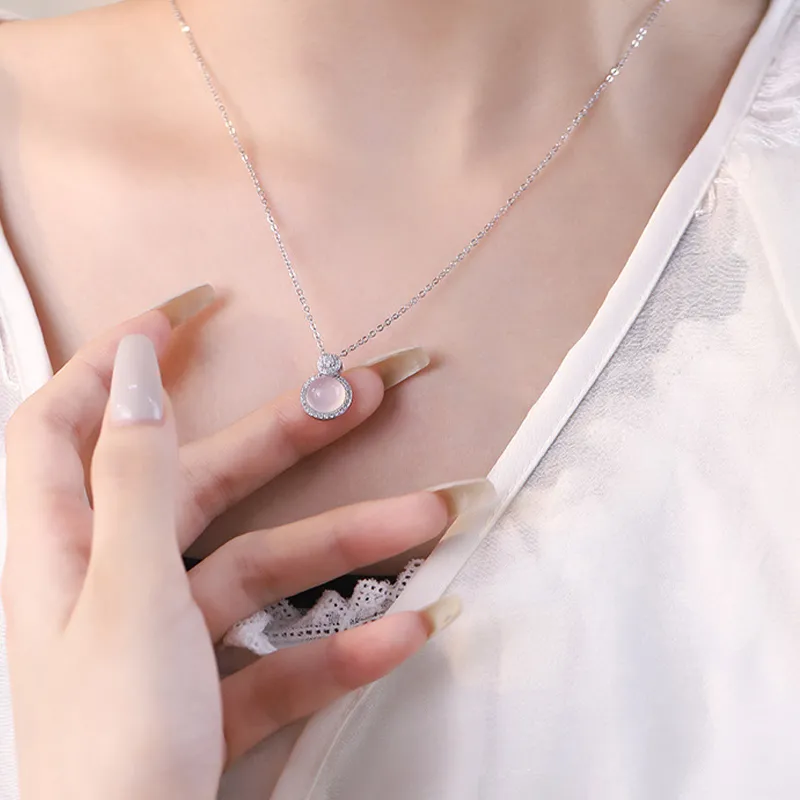 Suddenly Lucky Chalcedony Necklaces Women's-3