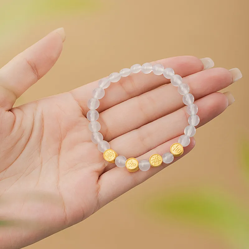 Suddenly Lucky Chalcedony Bracelets Women's-6