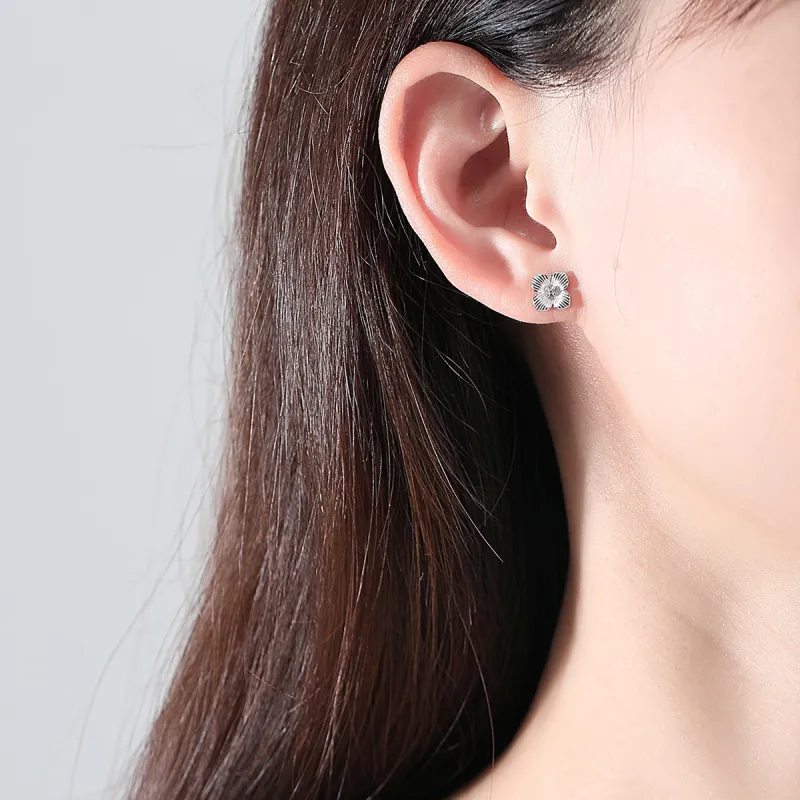 Suddenly Lucky 925 Sterling Silver Stud Earrings Women's-1