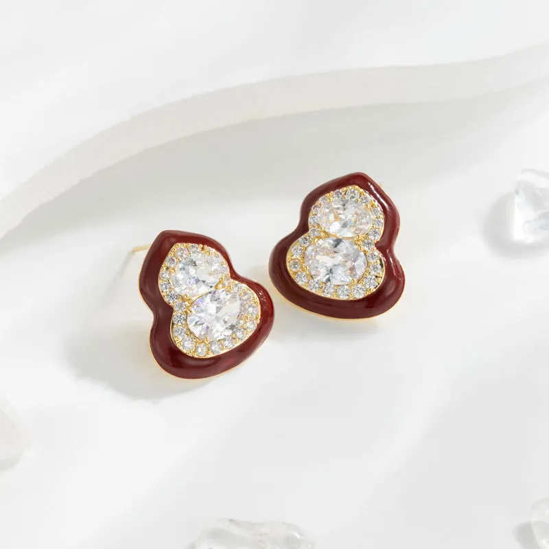 Suddenly Lucky Alloy Stud Earrings Women's-3