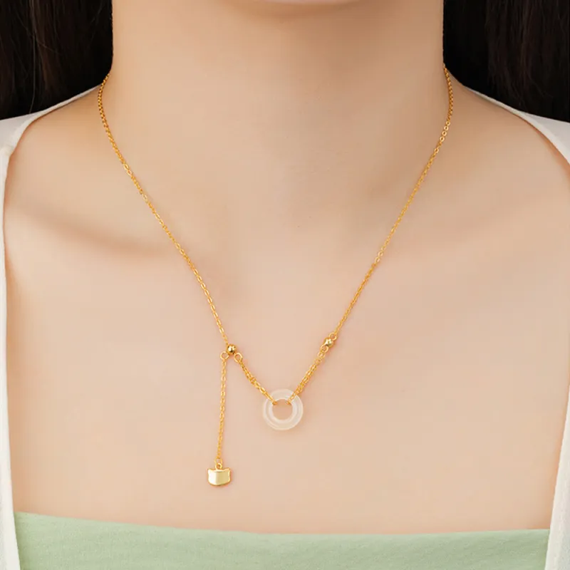 Suddenly Lucky Chalcedony Necklaces Women's-2