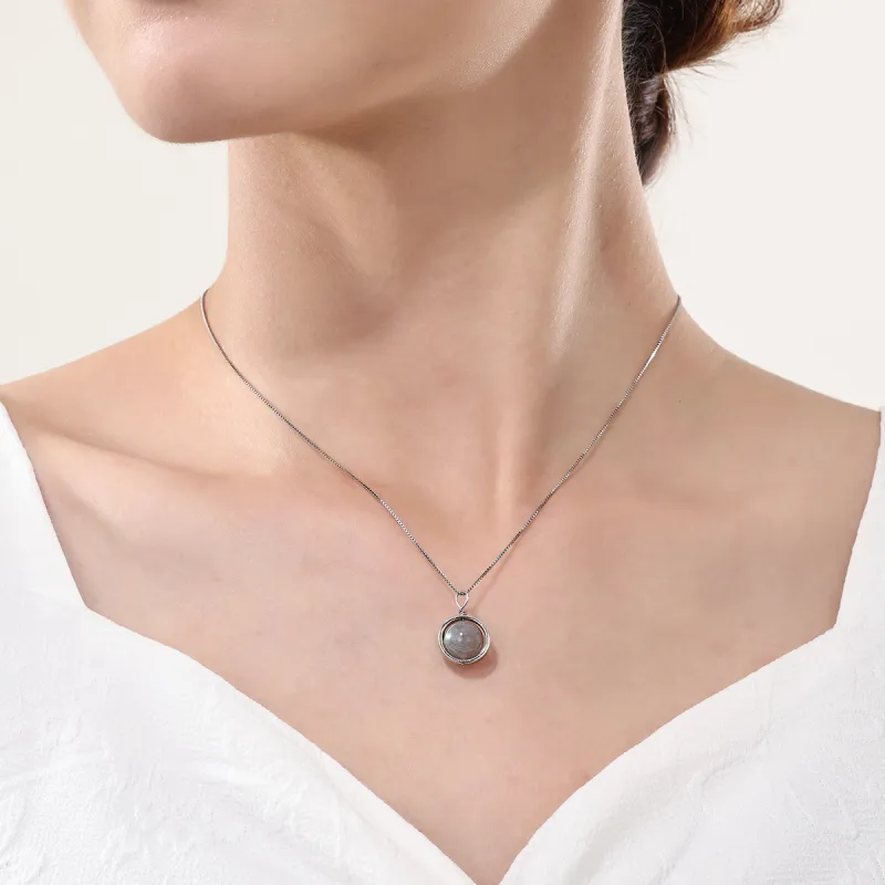 Suddenly Lucky Moonstone Jade Necklaces Women's-1