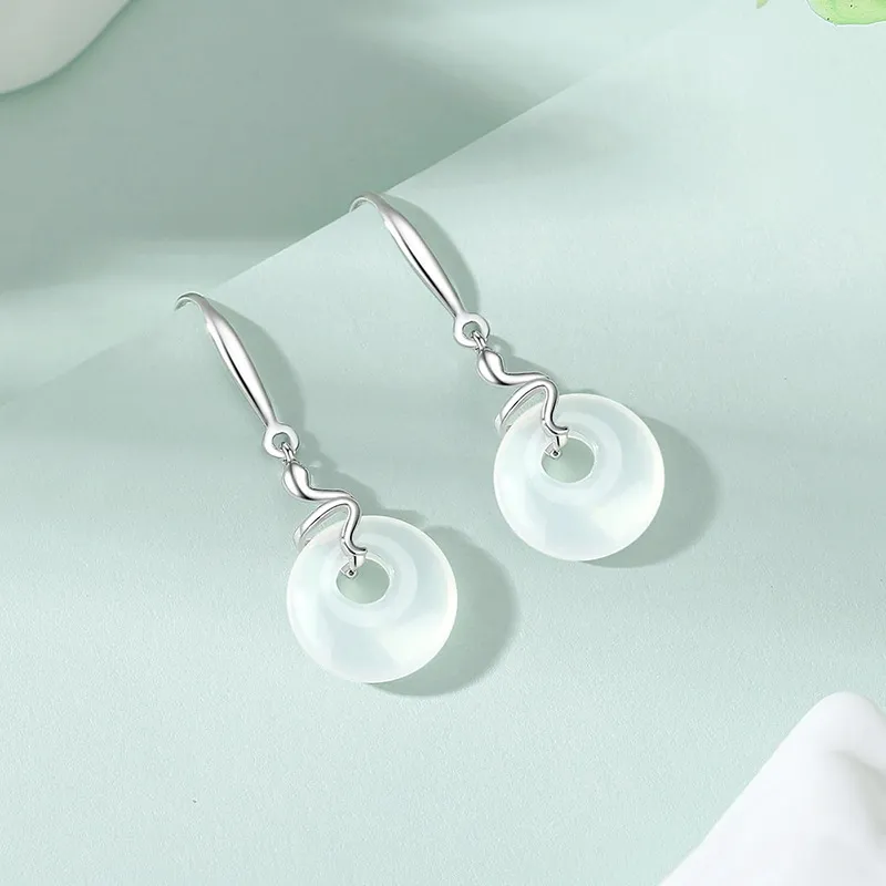 Suddenly Lucky Chalcedony Earrings Women's-5