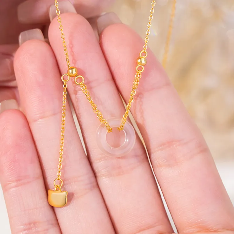 Suddenly Lucky Chalcedony Necklaces Women's-4