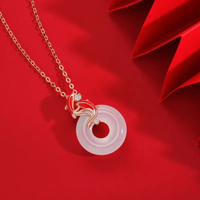 Suddenly Lucky Chalcedony Necklaces Women's-3