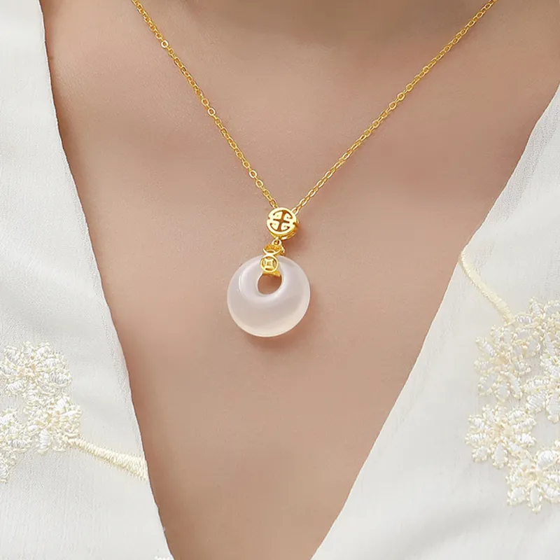 Suddenly Lucky Chalcedony Necklaces Women's-3