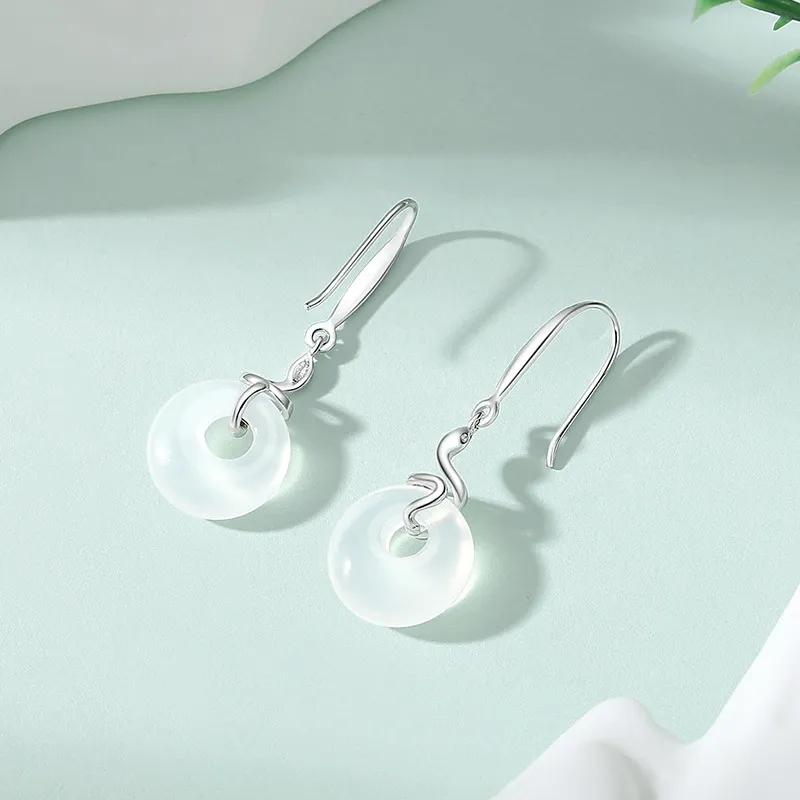Suddenly Lucky Chalcedony Earrings Women's-2