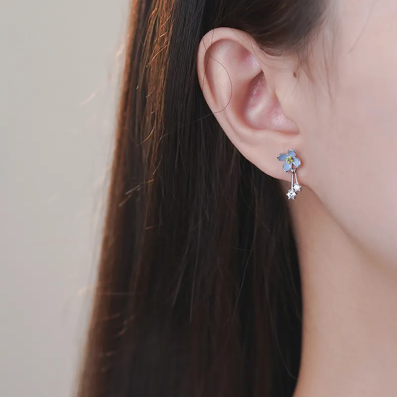Suddenly Lucky 925 Sterling Silver Stud Earrings Women's-1