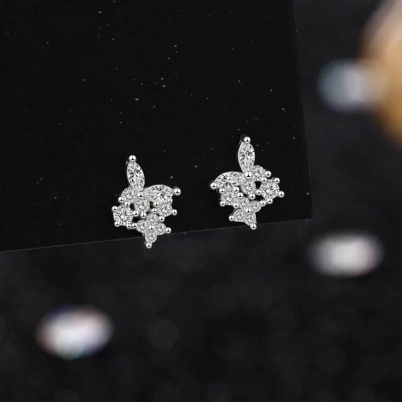 Suddenly Lucky 999 Fine Silver Stud Earrings Women's-4
