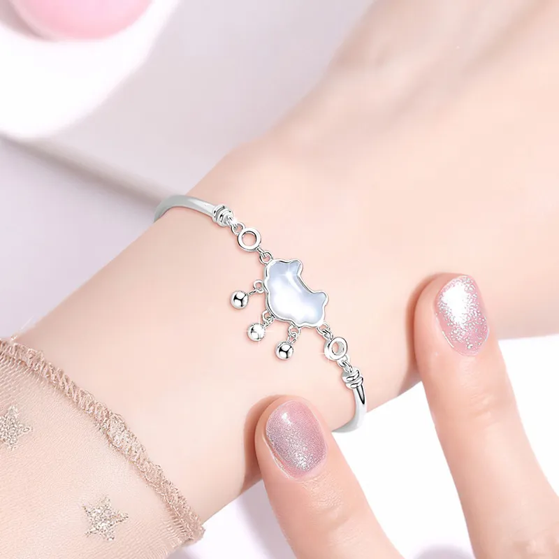 Suddenly Lucky S925 Silver Fritillary Bracelets Women's-1
