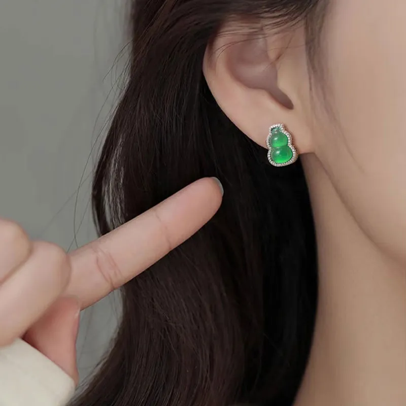 Suddenly Lucky Chalcedony Stud Earrings Women's-2
