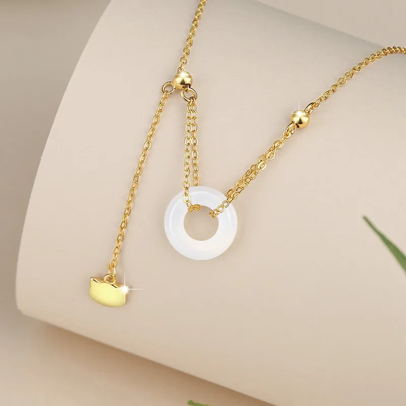 Suddenly Lucky Chalcedony Necklaces Women's-7