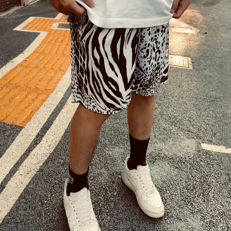 Nomt Casual Shorts Unisex Zebra Print-2
