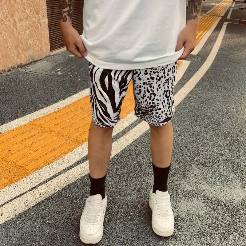 Nomt Casual Shorts Unisex Zebra Print-4
