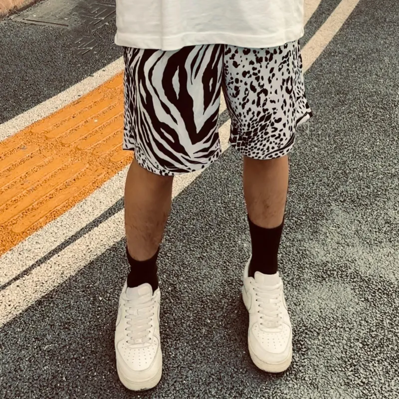 Nomt Casual Shorts Unisex Zebra Print-3
