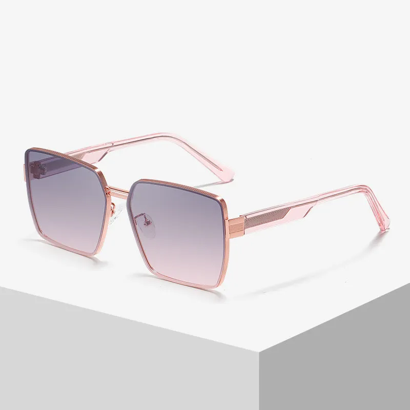Yamaichi Maru Plate, Stainless Steel Irregular Shape Sunglasses Unisex-5