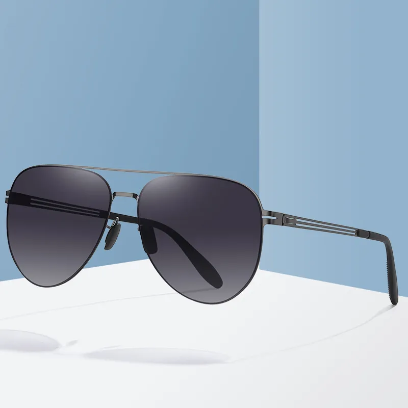 Yamaichi Maru Stainless Steel Aviator Sunglasses Unisex-4