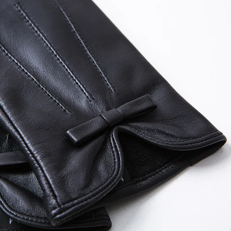 Yamaichi Maru Top Grain Sheepskin Gloves Women's Black-2