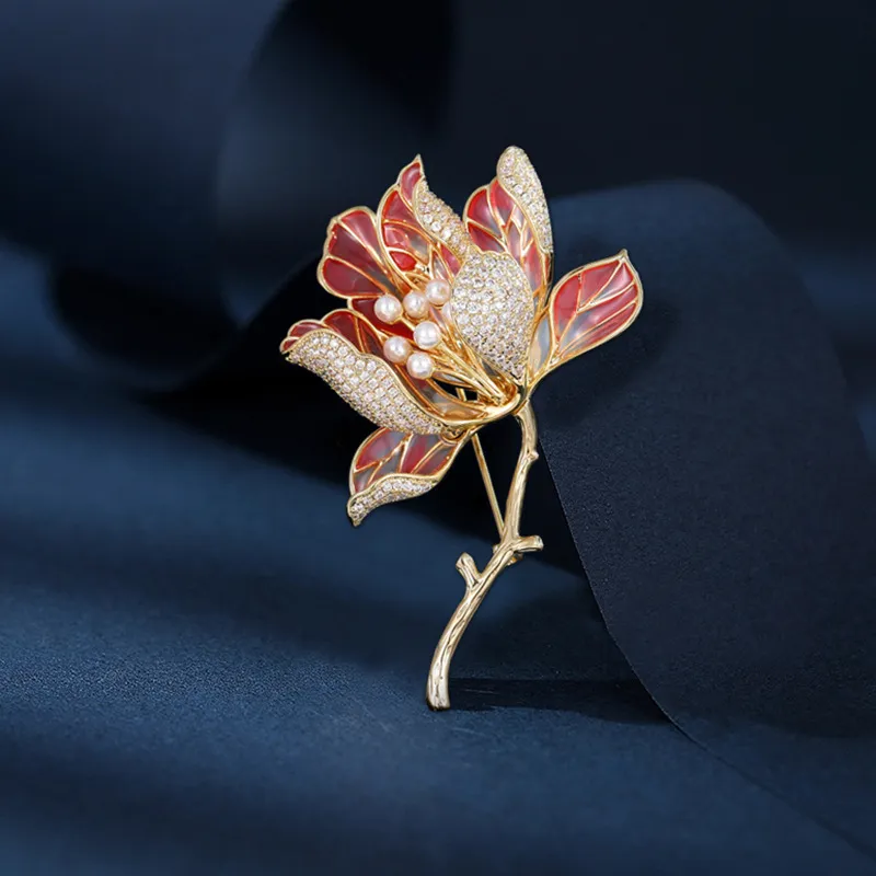 Yamaichi Maru High Quality Eco Friendly Copper Electroplated Brooches Women's-1