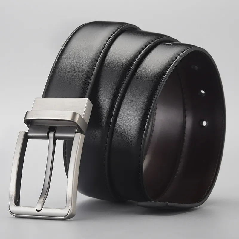 Yamaichi Maru Bovine Split Transfer Leather Leather Belts Men's 3.5 Cm-2