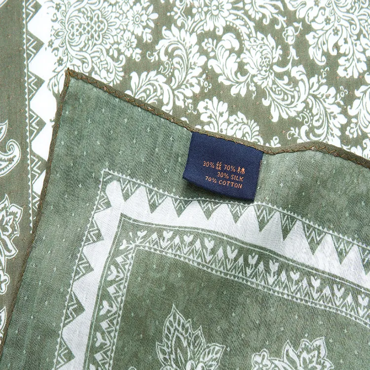 Yamaichi Maru 9 Meter Filigree Cotton Yarn Silk Scarves Women's-3