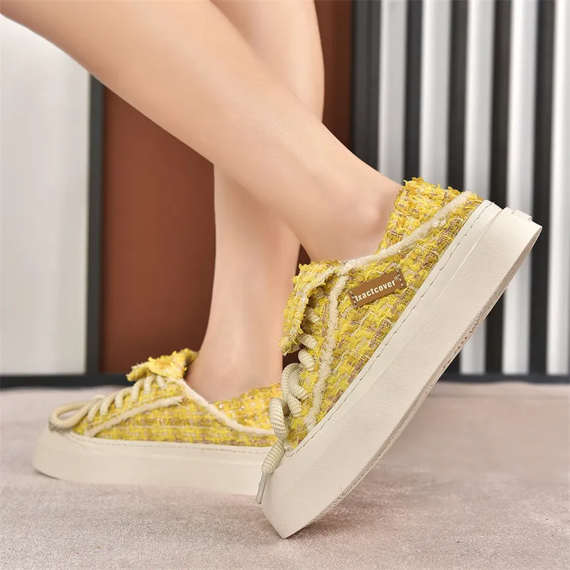 1xact Cover Skateboard Shoes Women's Low Top Youthful Pink/Cute Yellow/Light Beige-14