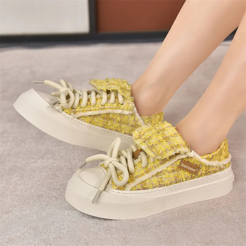 1xact Cover Skateboard Shoes Women's Low Top Youthful Pink/Cute Yellow/Light Beige-16