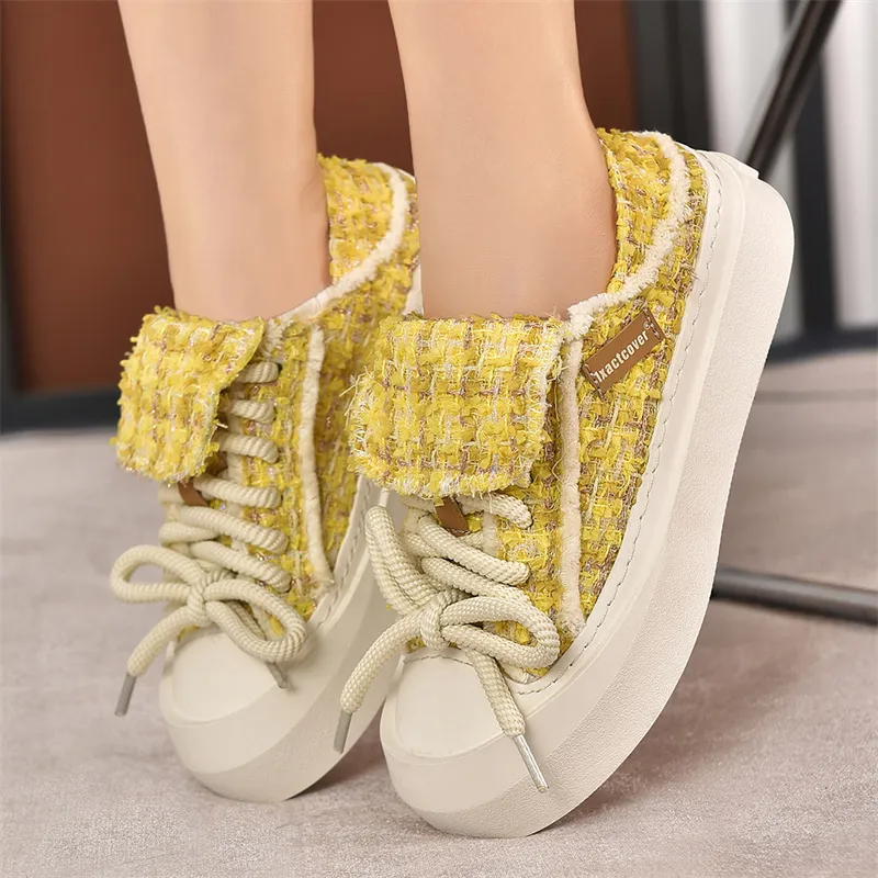 1xact Cover Skateboard Shoes Women's Low Top Youthful Pink/Cute Yellow/Light Beige-17