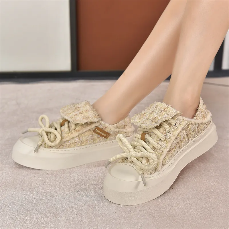 1xact Cover Skateboard Shoes Women's Low Top Youthful Pink/Cute Yellow/Light Beige-25